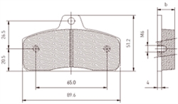 Aftermarket First Kart, Biesse, Birel Rear Brake Pad